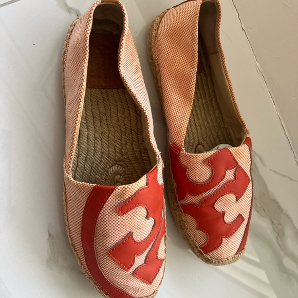 Tory Burch Lonnie Logo Espadrille Flat Shoes size 10.5M - Picture 4 of 5